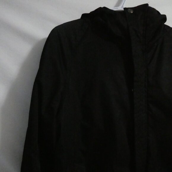 OPPENHEIMER Premium Outerwear | large | Hooded Black Coat | Ribbed Cuffs - Picture 4 of 16